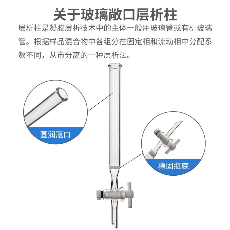 层析柱大孔b树脂吸附柱内径1cm1.4cm1.5cm离子交换柱CAD-40/D101