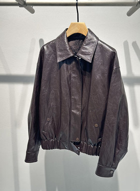 艾诺丝国内代购2026春季新款休闲显瘦时尚夹克皮衣短外套BR101128