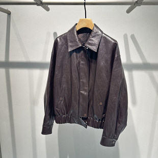 休闲显瘦时尚 新款 夹克皮衣短外套BR101128 2026春季 艾诺丝国内代购