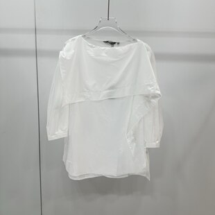 衬衫 艾诺丝国内代购 设计感叠层不规则长袖 新款 女BR502114 2026春季