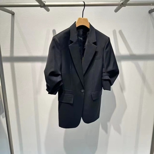 时尚 艾诺丝国内代购 七分袖 新款 休闲西服外套女BR131133 2026年春季