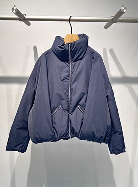 艾诺丝国内代购2025年冬装新款百搭宽松立领羽绒服外套女AR004124