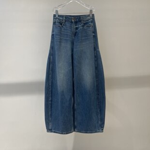 弯刀裤 艾诺丝国内代购 高腰显瘦阔腿牛仔裤 新款 女BR321112 2026春季