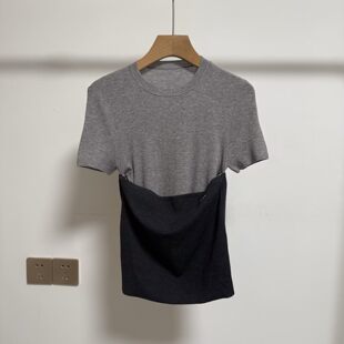 2026春季 两件套针织衫 新款 短袖 T恤女BR802193 时尚 艾诺丝国内代购