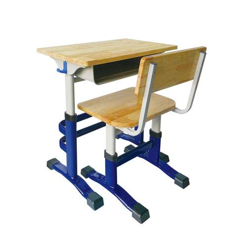 厂家直供中小学生单人套装实木课桌椅学校课桌椅辅导班桌椅定