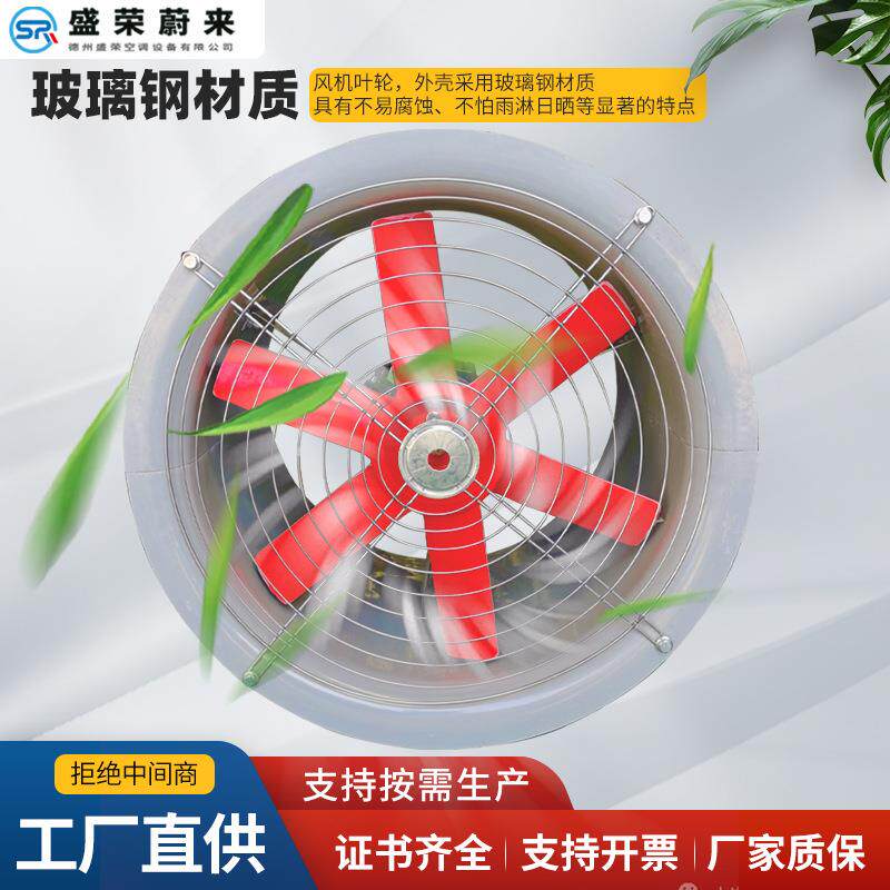 220v380v防爆管道式轴流风机低噪声排风扇T35-11玻璃钢轴流风机