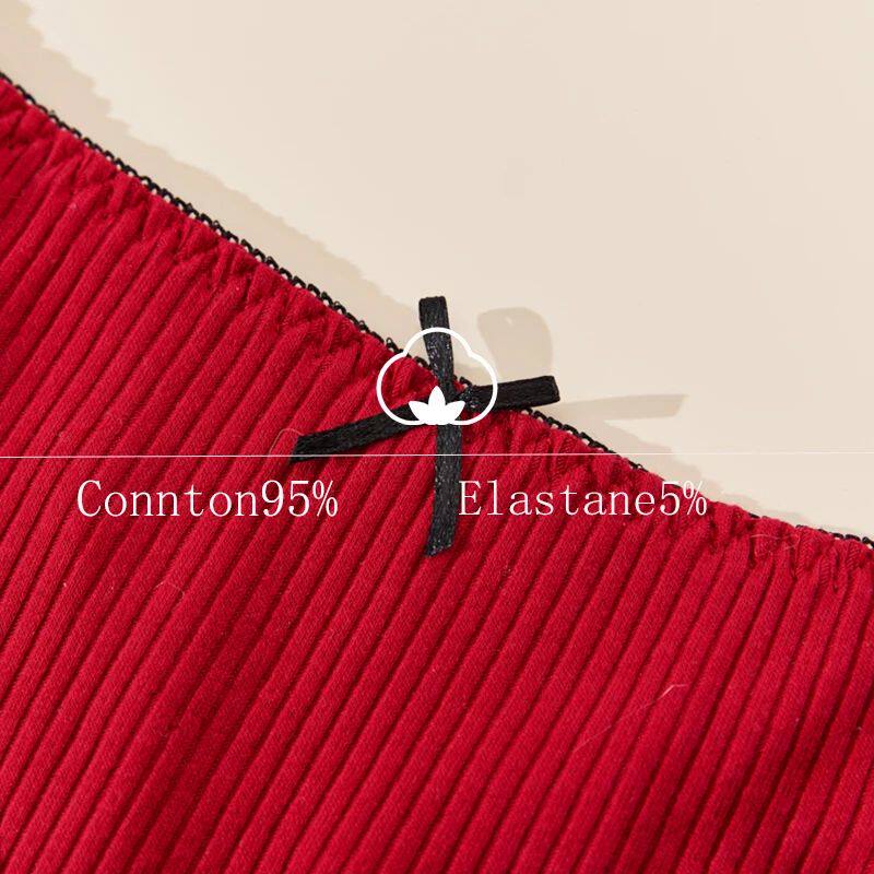 4 Pack Women's Cotton Thongs: Breathable G-String Set - Taobao product photo 3