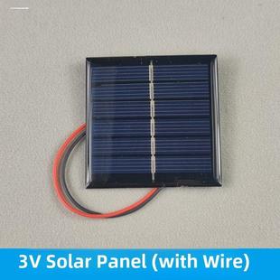 3V太阳能电池板多晶硅光伏板充电器电源与线Led光发电