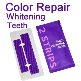 Color Correcting Strips Whiten teeth紫色修美白黄牙齿薄荷贴片