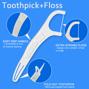Smooth toothpick双用牙线棒清洁齿缝签Double-headed floss pick