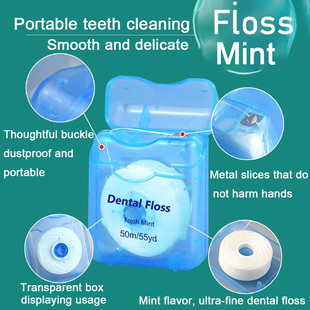 Mint flavored dental floss roll Clean the gaps between teeth
