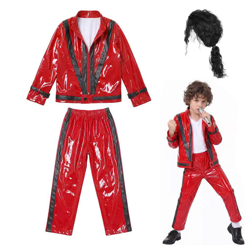 新款迈克尔杰克逊演出服MJ表演服儿童舞蹈模仿cos服万圣节套装