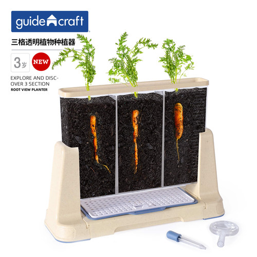 guidecraft三格透明植物种植器