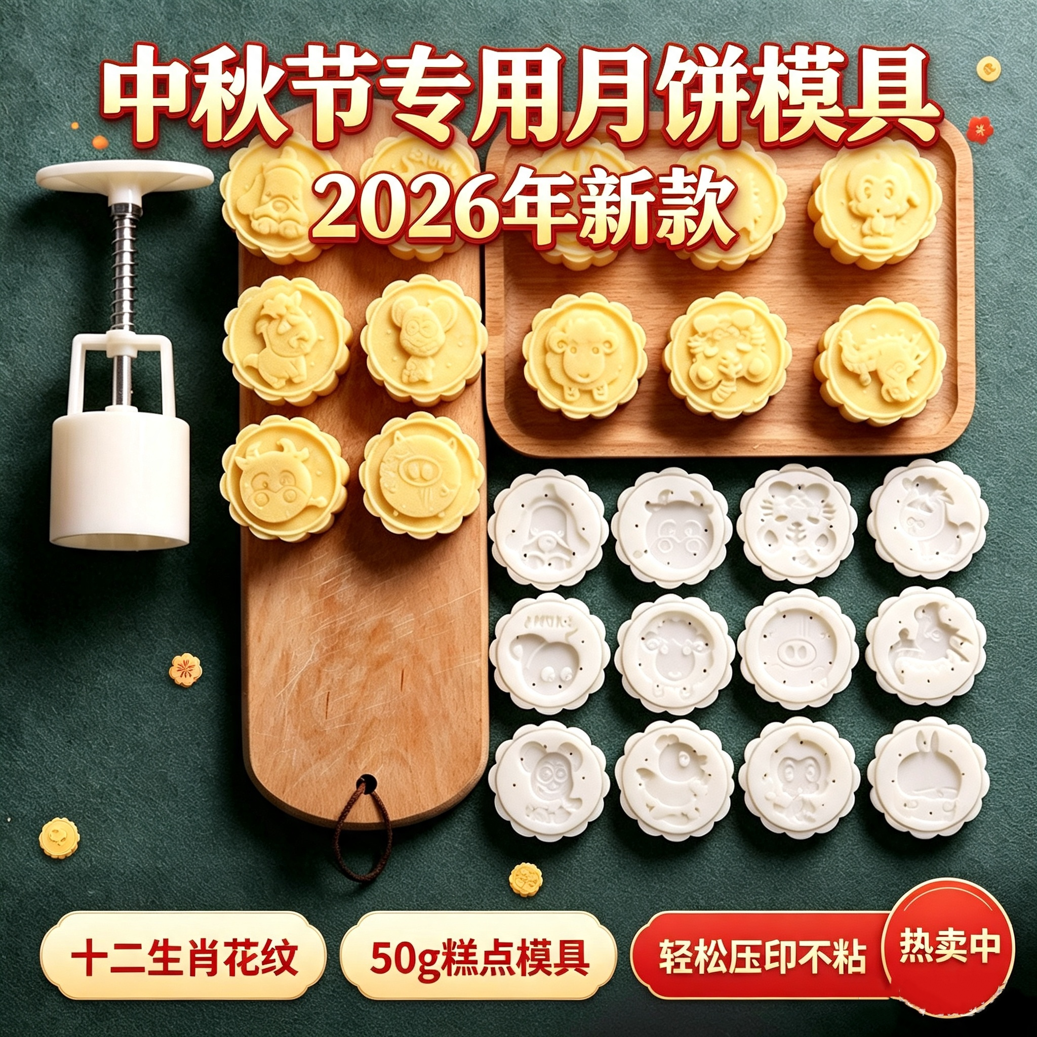 中秋月饼模具冰皮月饼家用商用型