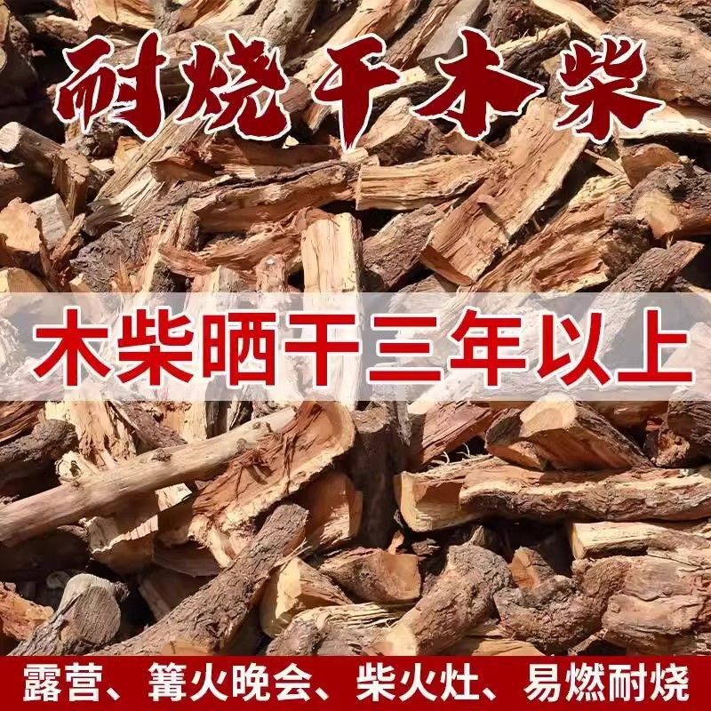 干木柴野炊取暖壁炉室内野营篝火