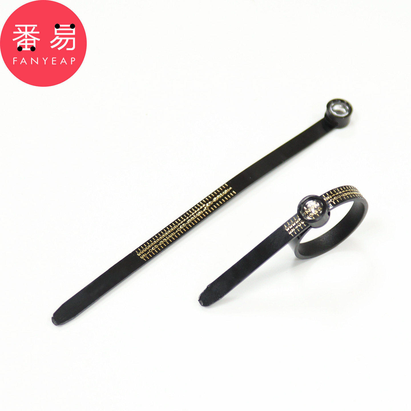 手指测量尺B1pq808-手指测量软尺带戒指大小测量圈便携工具