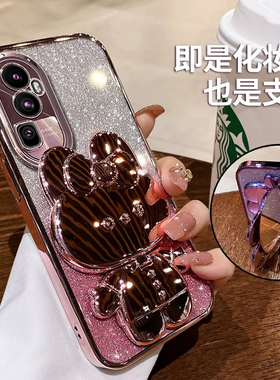 速发适用Reo10手机壳可爱支架reo12创意新款5K+妆镜子Reor透明保