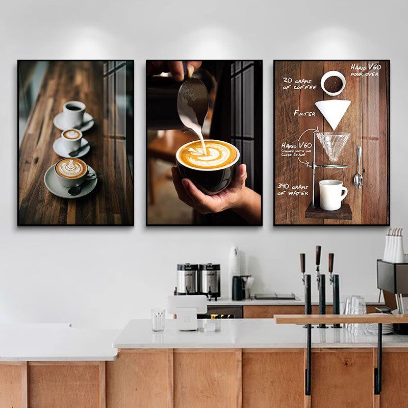 速发咖茶厅啡面装饰画简约美式咖墙馆挂画咖啡豆手冲咖啡奶啡店壁