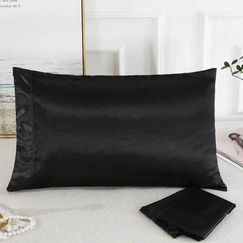 速发2PC+Pure+Silk+satin+Pillowcase+Silky+Soft+Pillow+Case