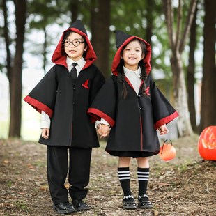 速发哈利衣服学院风圣袍影城魔法学生少儿长节服校衣服装 服