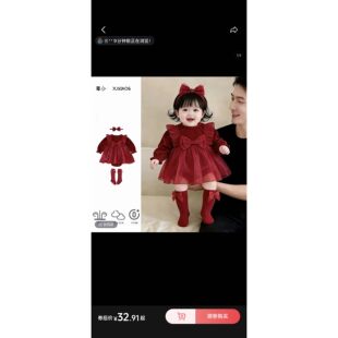 女宝宝礼服周岁百天宴满月服婴儿连衣裙公主包屁裙小月龄春装衣服