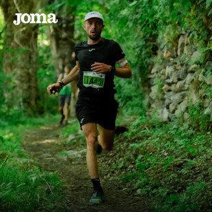 Joma夏越野跑步短袖男女风洞透气快干弹力轻薄马拉松背心运动T恤