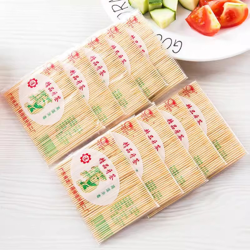 一次性双头尖竹制细牙签棒