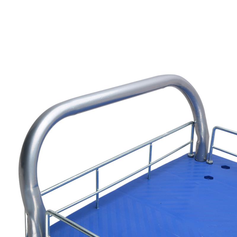 料平板手推车超市货物运静折叠拉货车轻便音平板车小搬双层150推