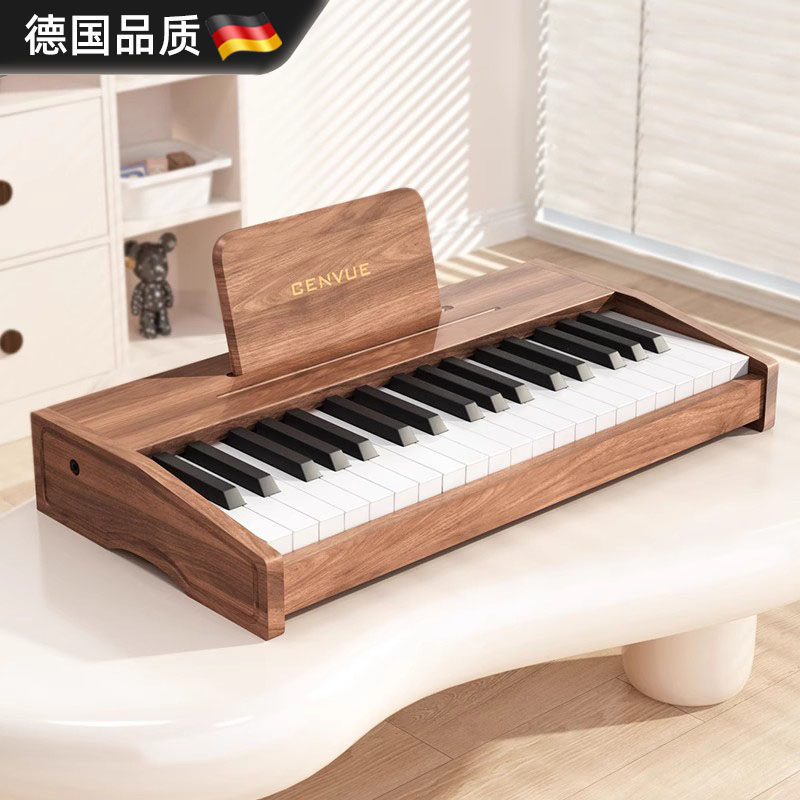 德国儿童木质小钢琴玩具初学电子琴小男女孩宝宝婴幼周岁生日礼物