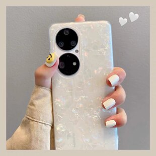 适用华为P50Pro手机壳贝壳纹ins风女新款P40pro限量版高档保护套奢华女款网红p30por高级感5g超薄潮牌爆款p