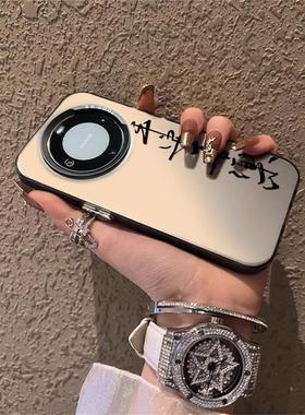 适用于华为Mate70Pro手机壳M60 Safe P80Pro + Joy Mate50保护套彩绘文字创意Mate40Pro时尚优雅全新激光磨砂