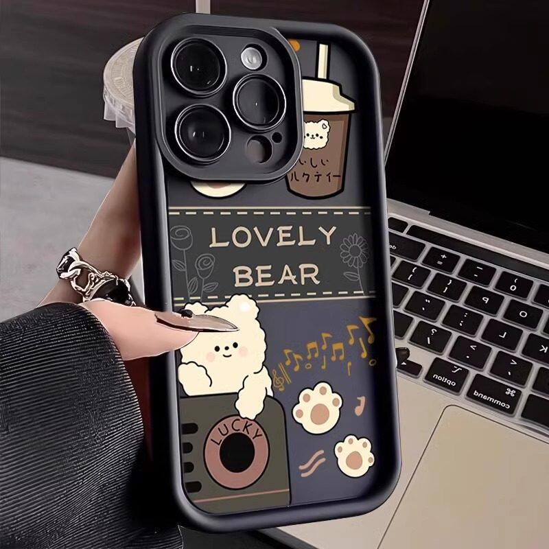 【软硅胶】适用苹果17promax手机壳音响小熊彩绘iphone16pro可爱15pm女14卡通13创意个性x全包防摔17时尚