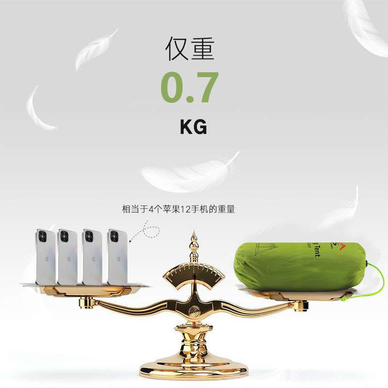 15D双硅户外单人750g 超轻铝杆帐篷登山帐篷夏季帐篷双层帐篷