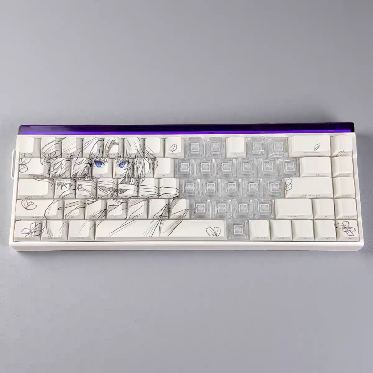 式2.0侧刻空之境界键帽 二次元动漫主题PBT 适配60 65 68 75 87
