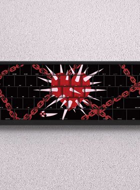 文绍誓言键帽黑粉两色原厂高度PBT侧刻字符透光适配6065687587