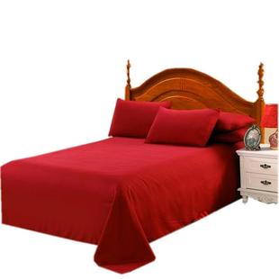现货速发婚房床单大红一次性结婚双人床上枕套大床合格品婚庆三件