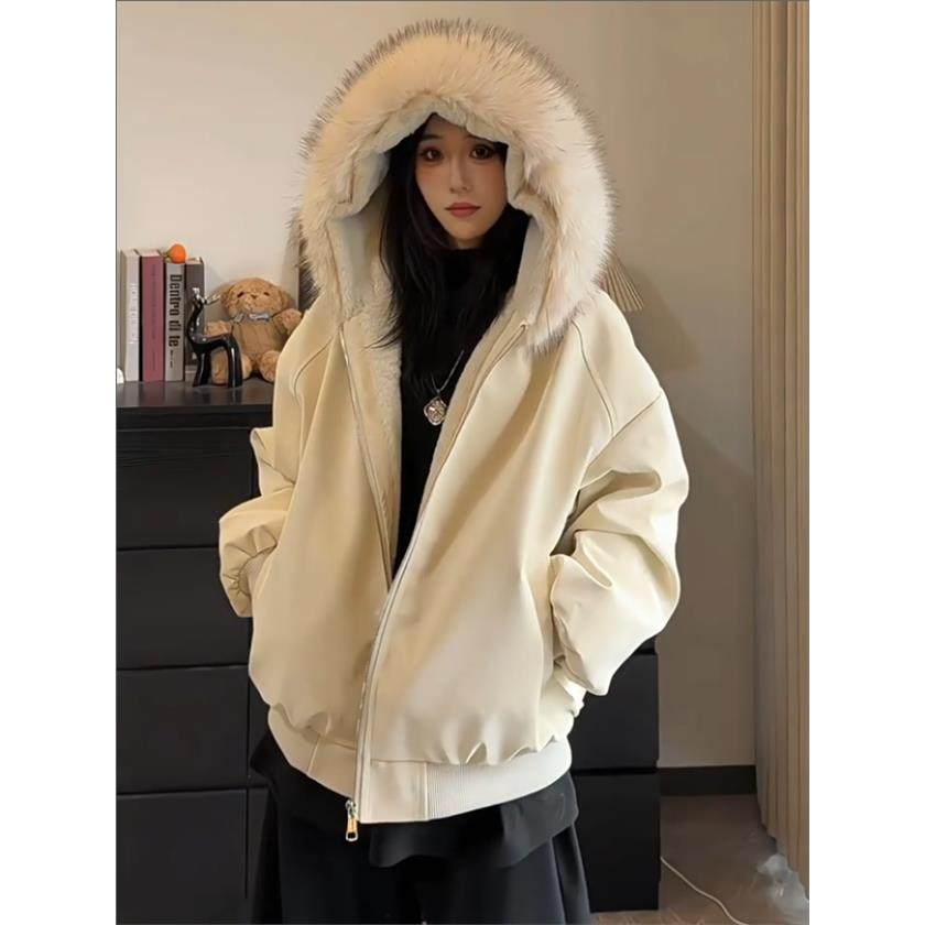 大毛领座山雕连帽PU皮衣2025棉服男女款冬季加绒加厚保暖棉衣夹克,个性定制/设计服务/DIY,棉服工装,淘宝优惠券,粉丝福利购,淘宝优惠卷