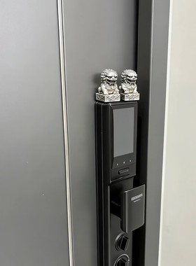 新年装饰布置2026马年春节过年门把手装饰门口石狮子小摆件工艺品