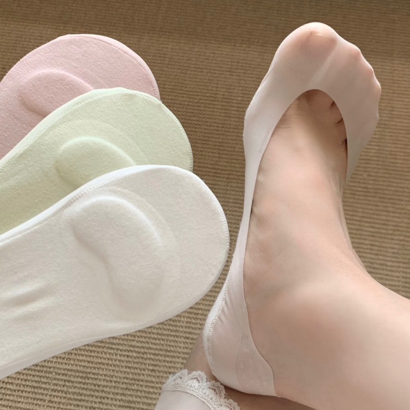 隐形冰丝不掉跟硅胶防滑船袜女