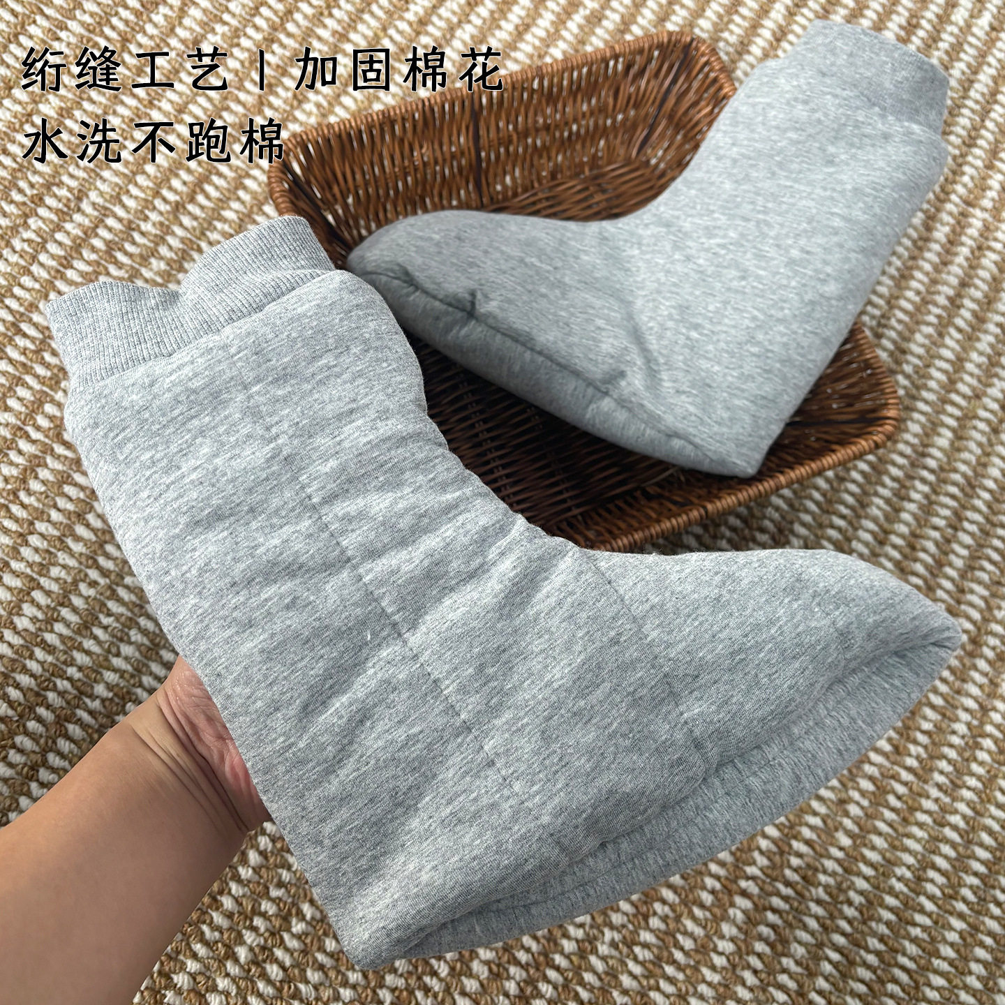 手工纯棉花中筒袜四季保暖月子