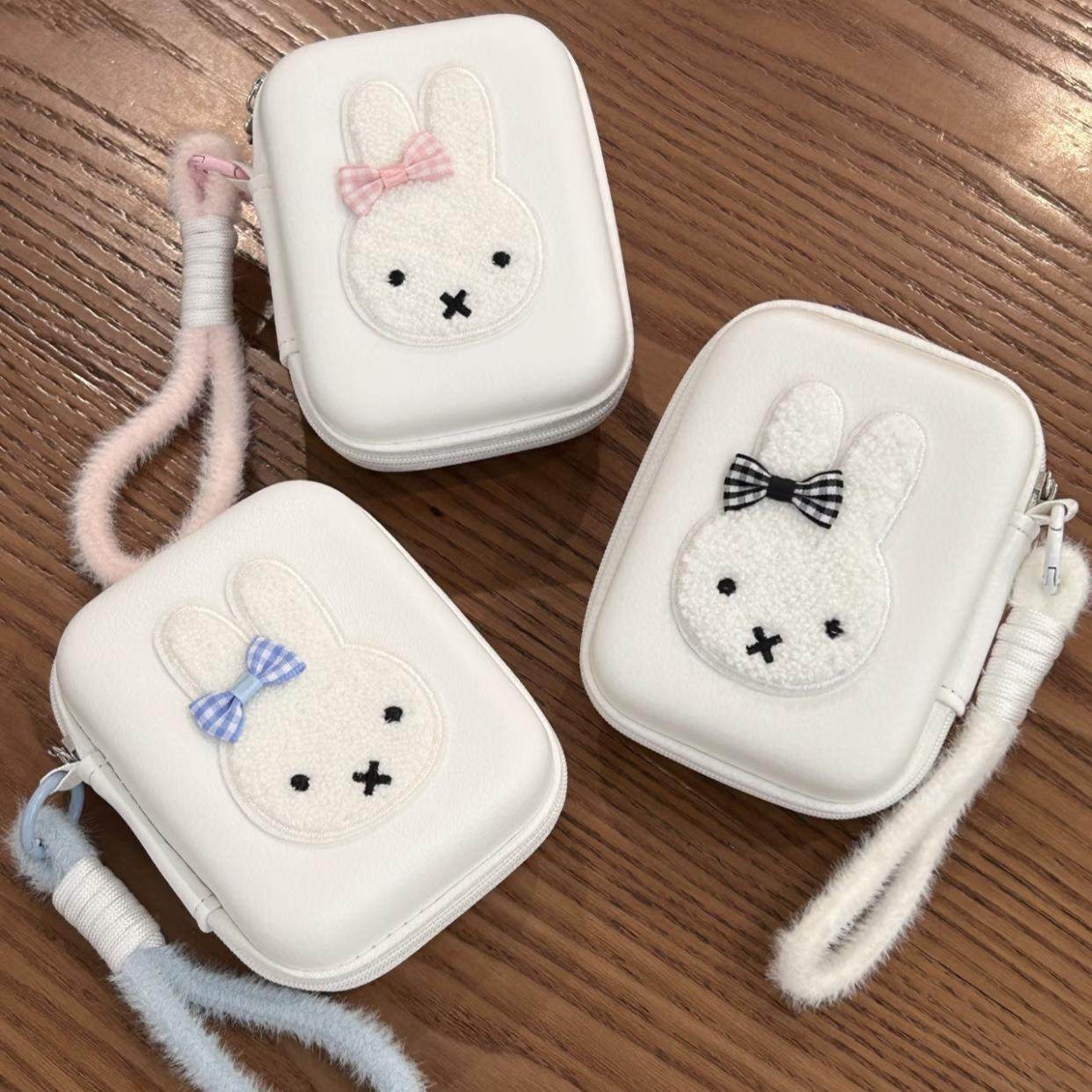 卡通可爱米菲兔兔ccd相机收纳包新款ins风防震抗摔硬壳数据线包