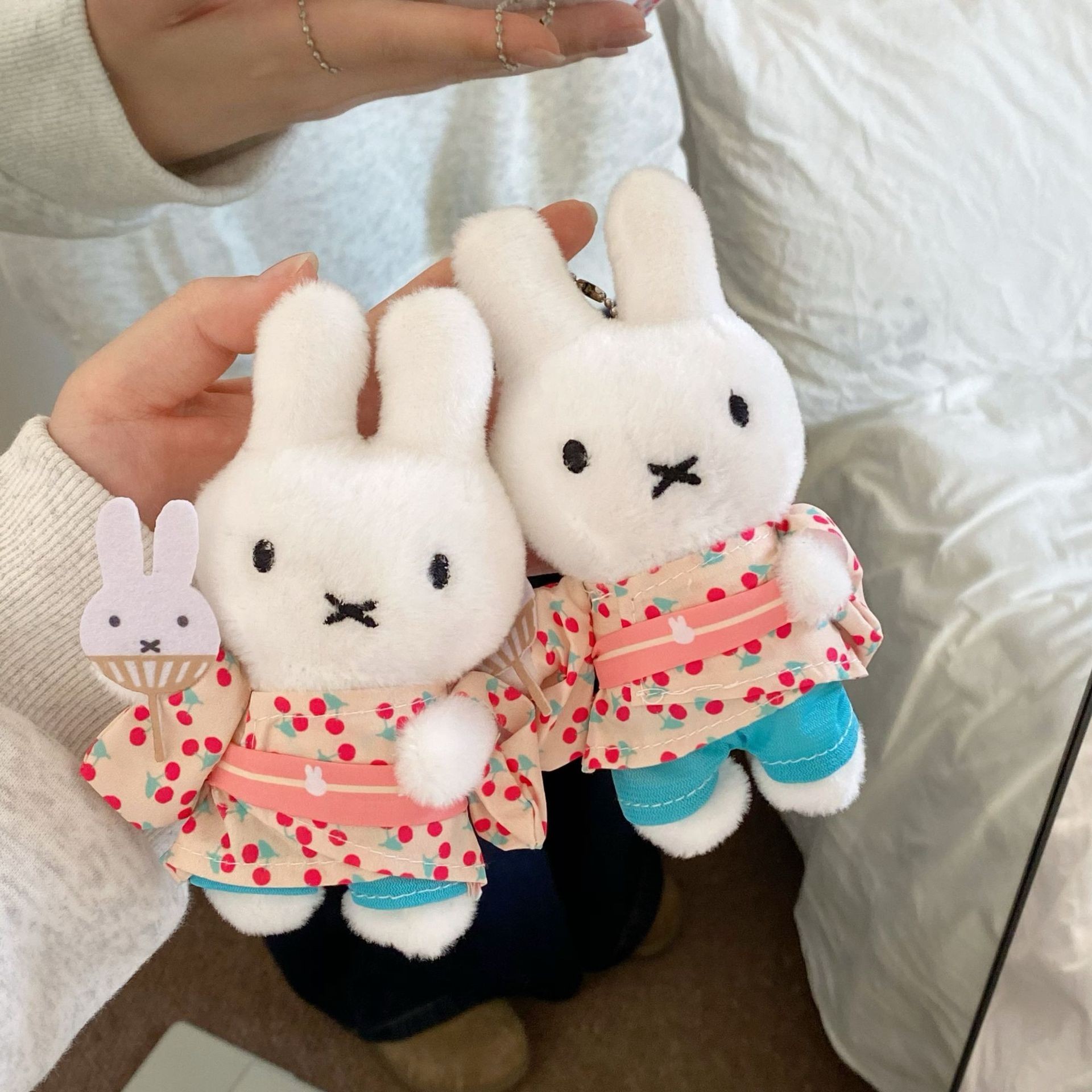 日系樱桃浴衣小兔子挂件