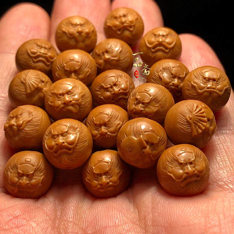 钟馗神像猴头手串男雕刻核桃文玩桃核精品浮雕核雕小籽橄榄核精雕
