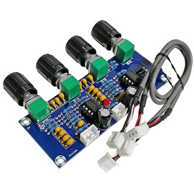 HIFI发烧级NE5532功放前级音调板高中低音可调直流DC12V24V前置板