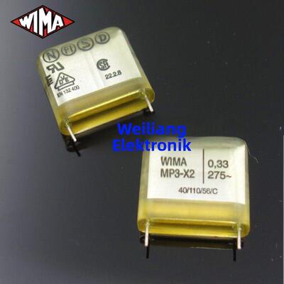 拆机 进口德国 0.33uF 275VAC WIMA X2 薄膜电容 威马 MP3-X2 334