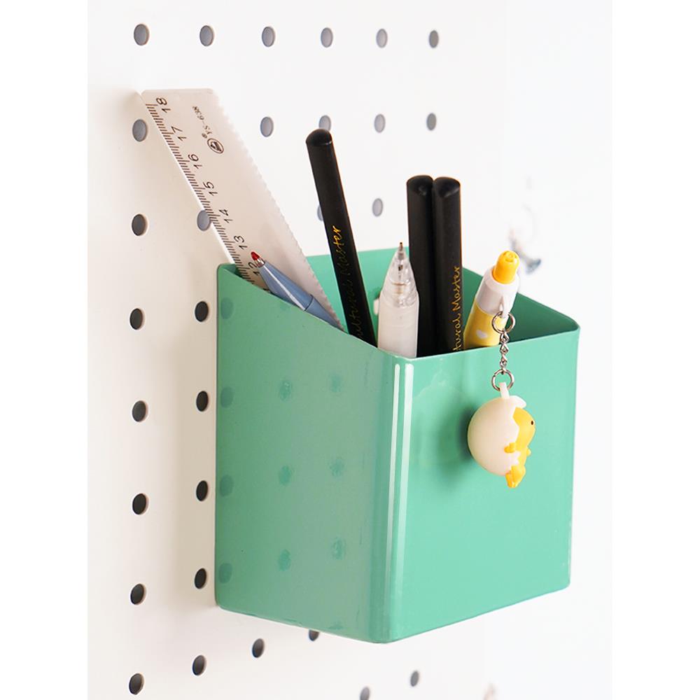 洞洞板圆孔配件长盒子伸缩架挂钩置物架墙上挂墙墙壁收纳办公桌