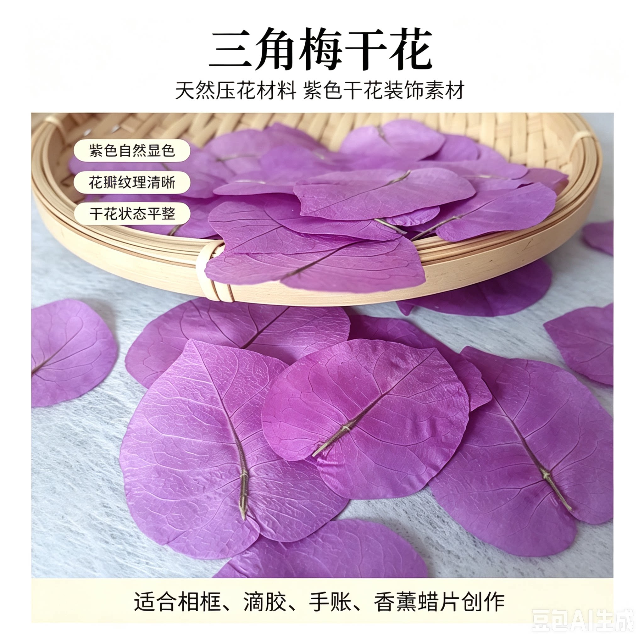 天然三角梅永生花标本DIY滴胶