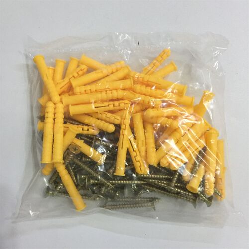 小黄鱼尼龙塑料膨胀管胀钉膨胀螺栓膨胀螺丝管涨塞胶粒6mm8mm10mm