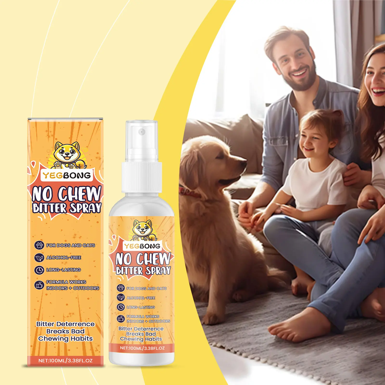Pet Anti Chew Spray Pet Dog Indoor Anti Gnawing Scratching C