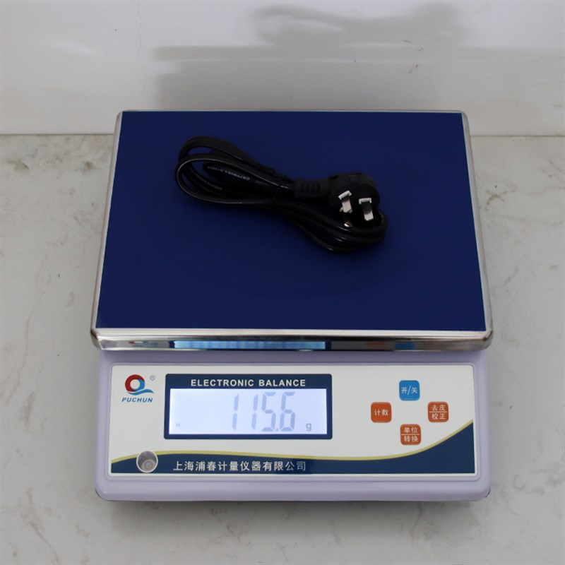 上海浦春大称量电子天平JS-3/6/10/15/20/30kg/0.1g电子秤公斤称